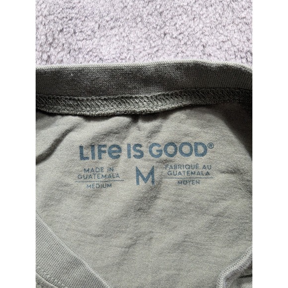 Life Is Good Short Sleeve Shirt Men's Size Medium Green - Picture 3 of 10